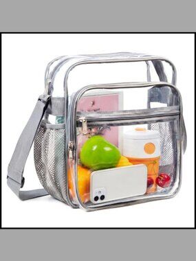 Clear Crossbody Bag Stadium Approved Transparent PVC Messenger